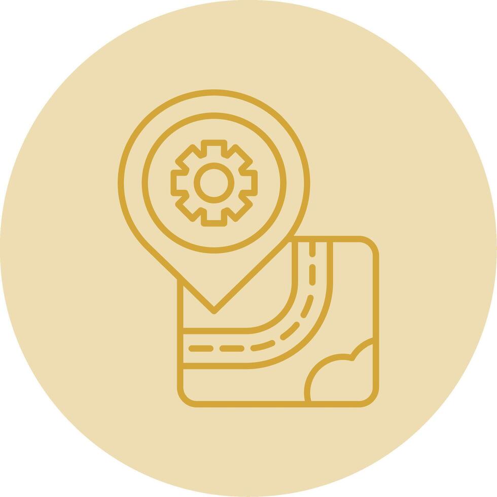 ajuste línea amarillo circulo icono vector