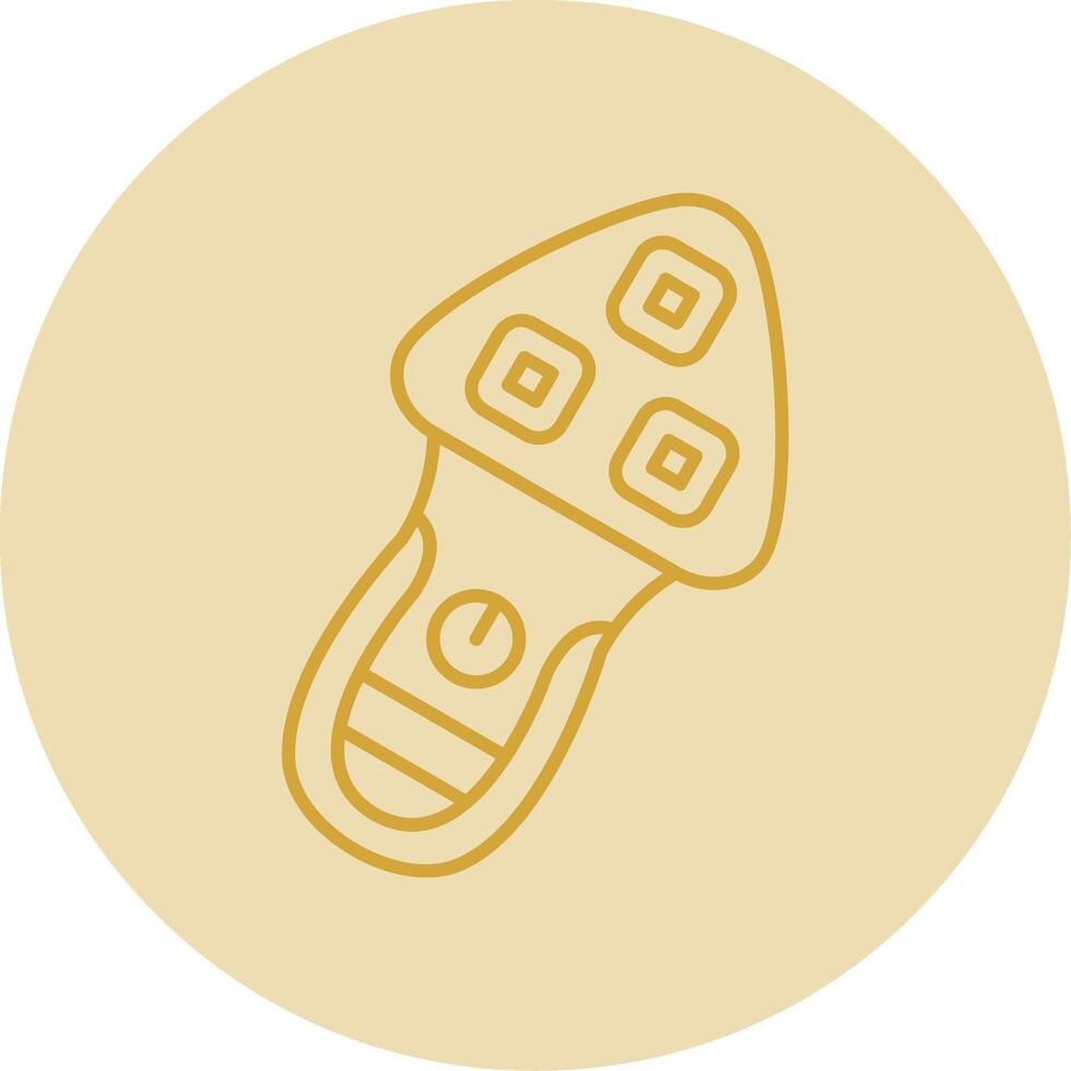 Shaver Line Yellow Circle Icon vector