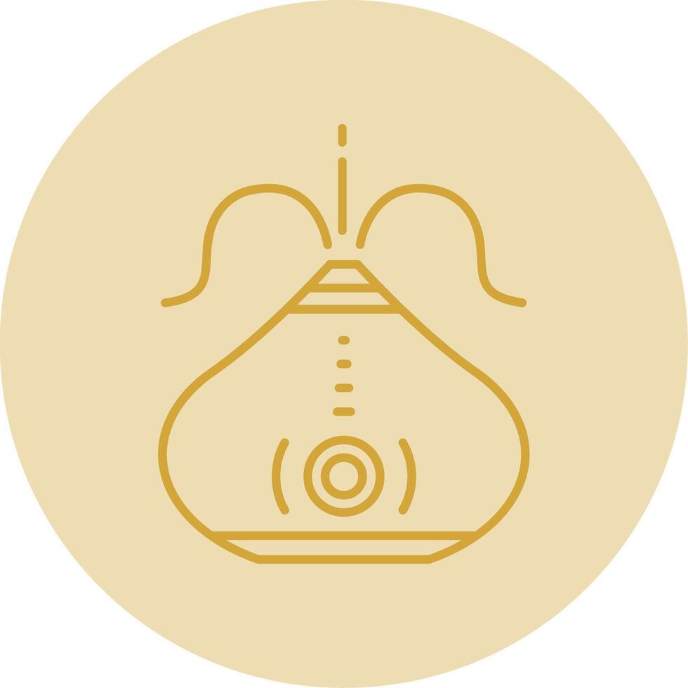 Humidifier Line Yellow Circle Icon vector
