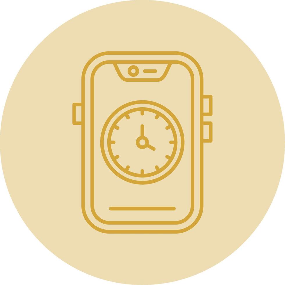 Time Line Yellow Circle Icon vector