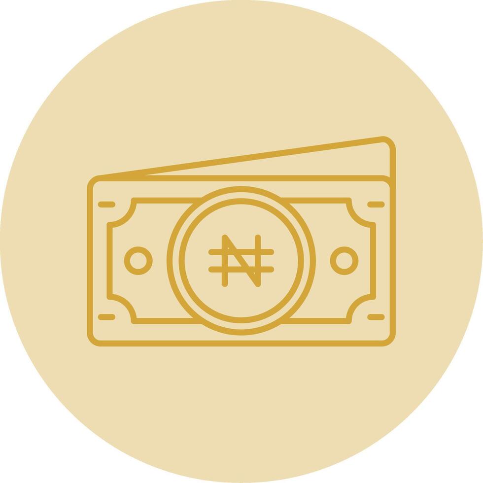 Namecoin Line Yellow Circle Icon vector