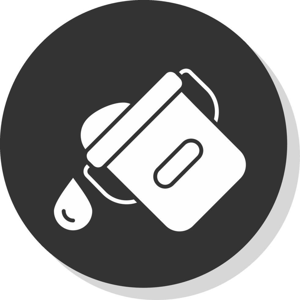 Paint bucket Glyph Grey Circle Icon vector