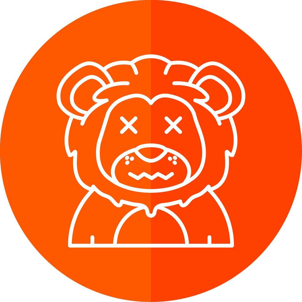 Dead Line Red Circle Icon vector