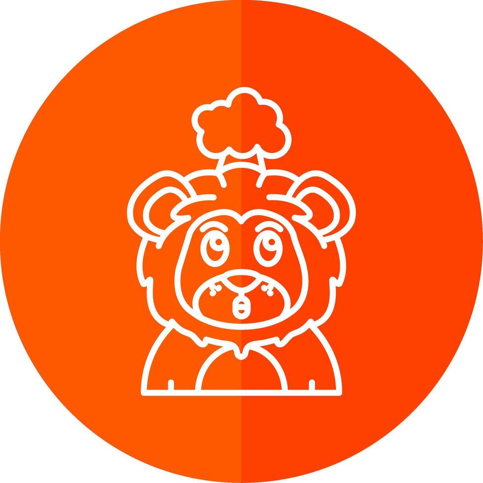 Exploding Line Red Circle Icon vector