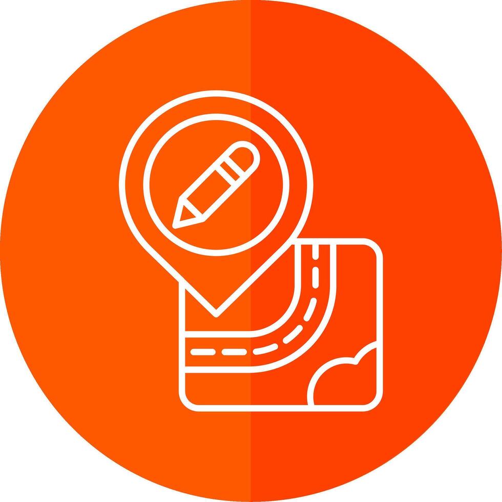 Edit Line Red Circle Icon vector