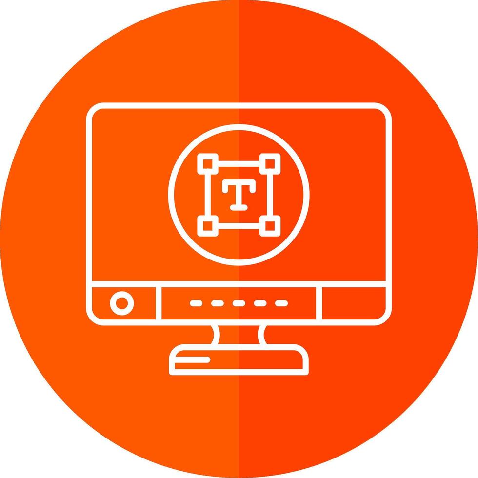 Type Line Red Circle Icon vector