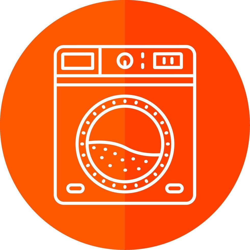 Laundry Line Red Circle Icon vector