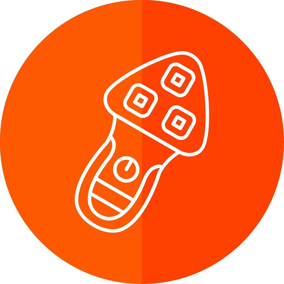 Shaver Line Red Circle Icon vector