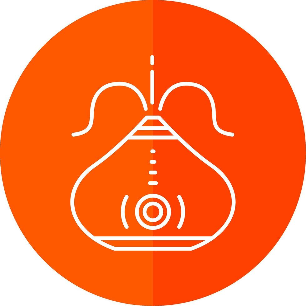 Humidifier Line Red Circle Icon vector
