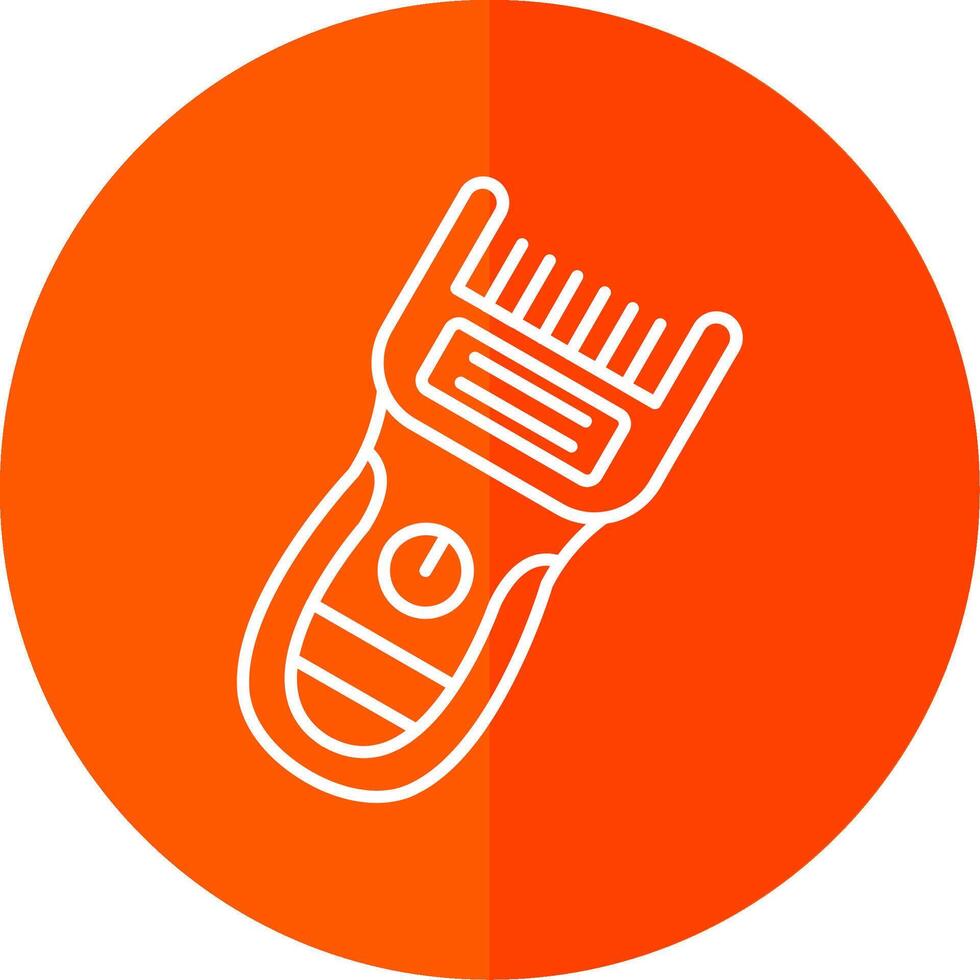 Trimmer Line Red Circle Icon vector