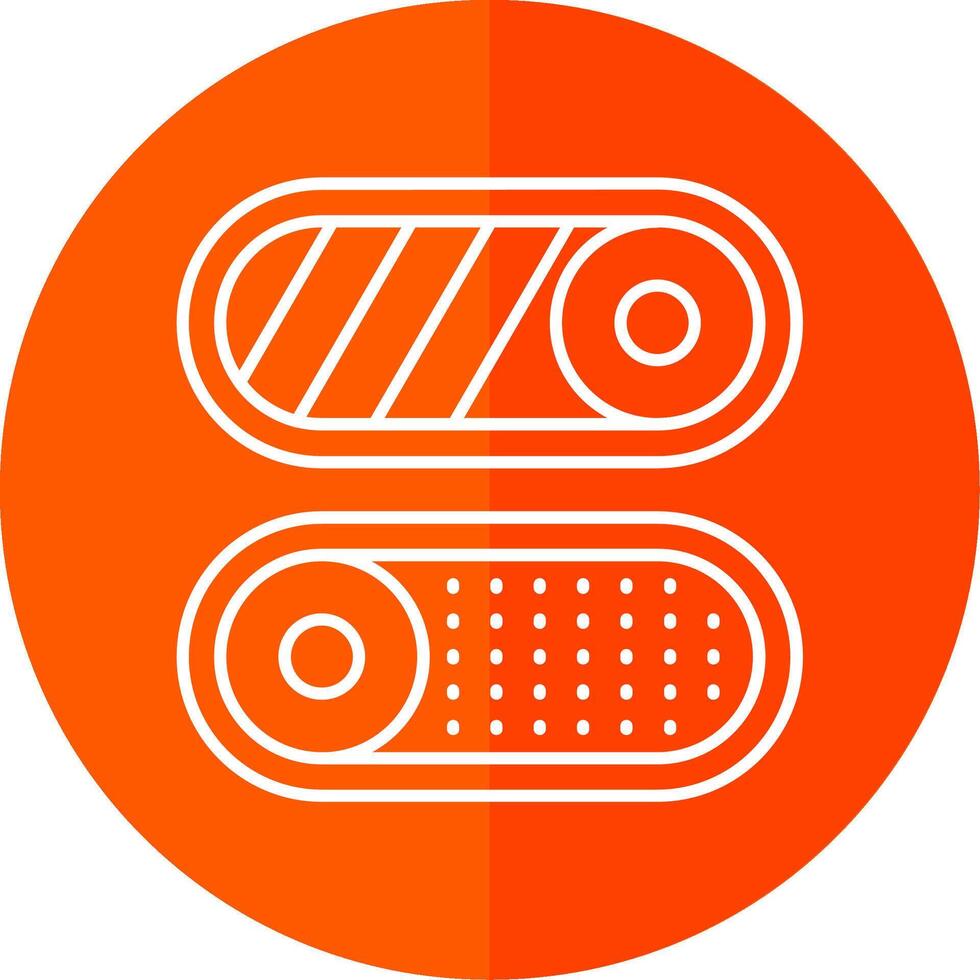Toggle Line Red Circle Icon vector