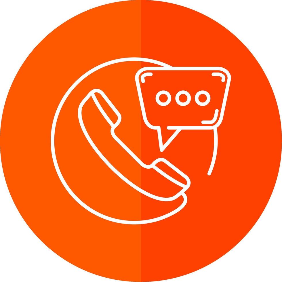 Contact Line Red Circle Icon vector