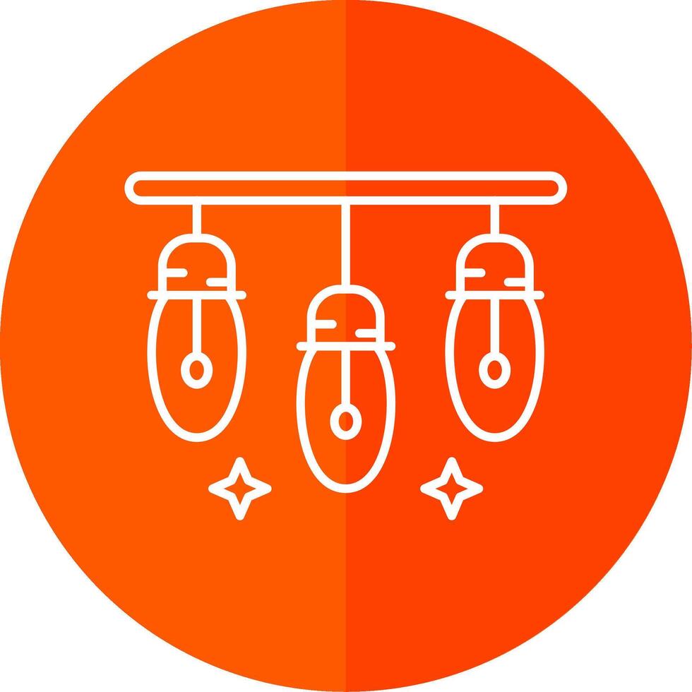 Lights Line Red Circle Icon vector
