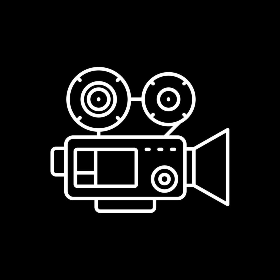 Video camera Line Inverted Icon vector