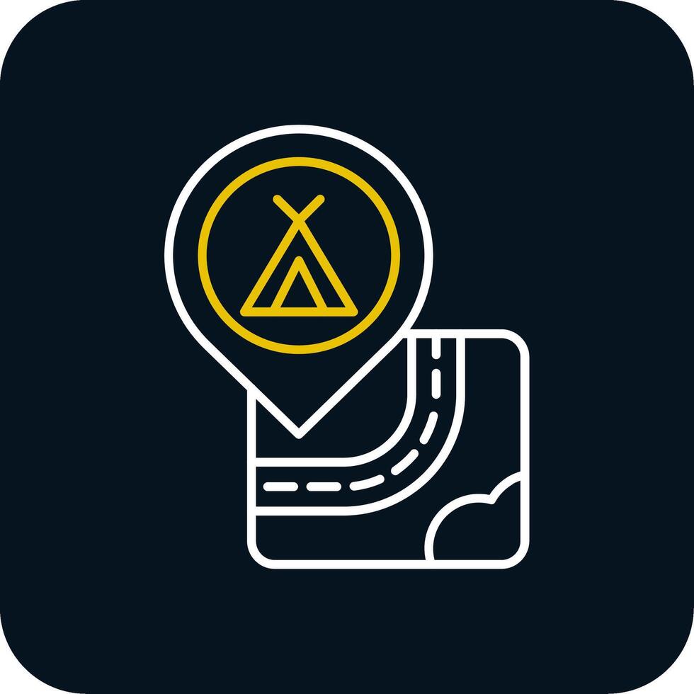 Caming Line Yellow White Icon vector