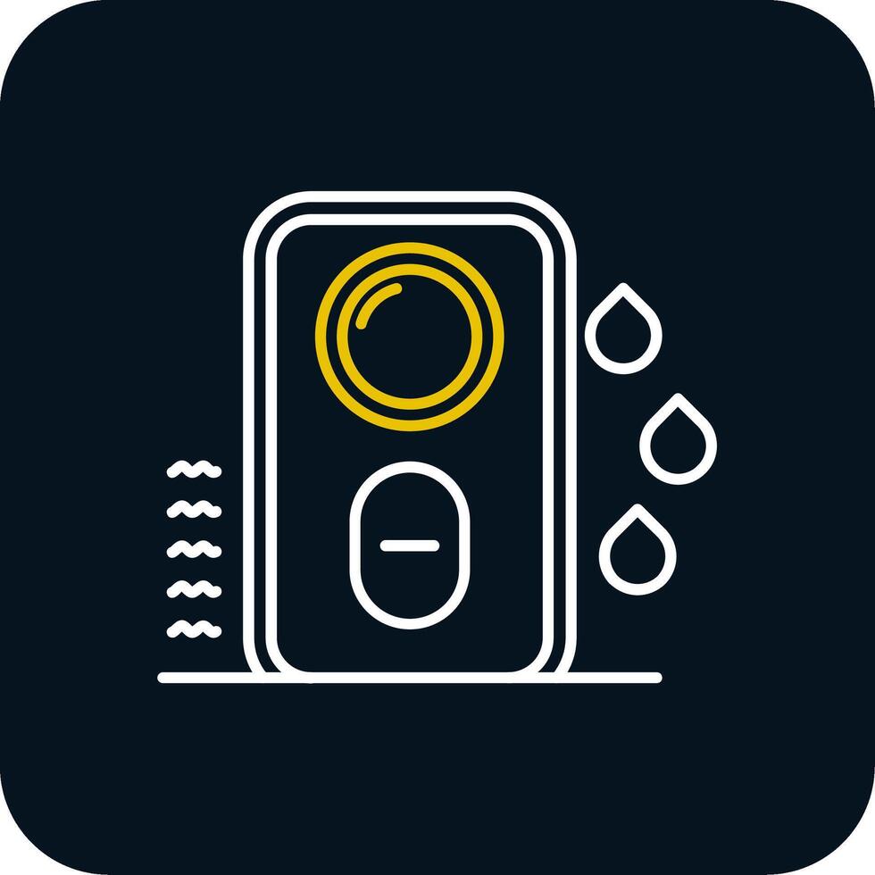 Humidifier Line Yellow White Icon vector
