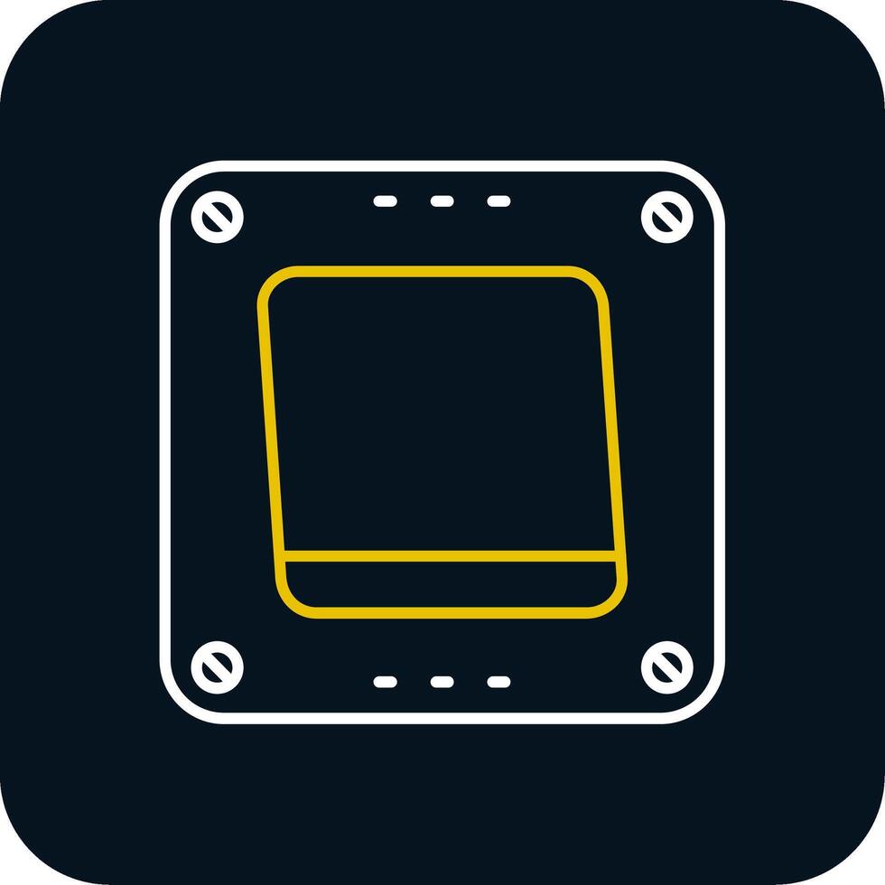 Swtich Line Yellow White Icon vector