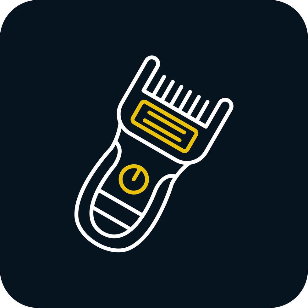 Trimmer Line Yellow White Icon vector