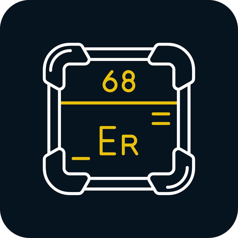 Erbium Line Yellow White Icon vector