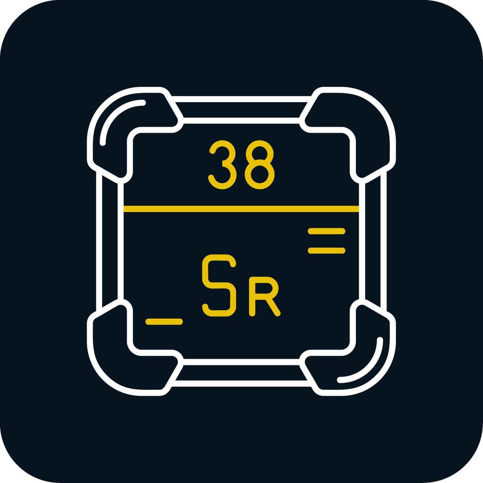 Strontium Line Yellow White Icon vector
