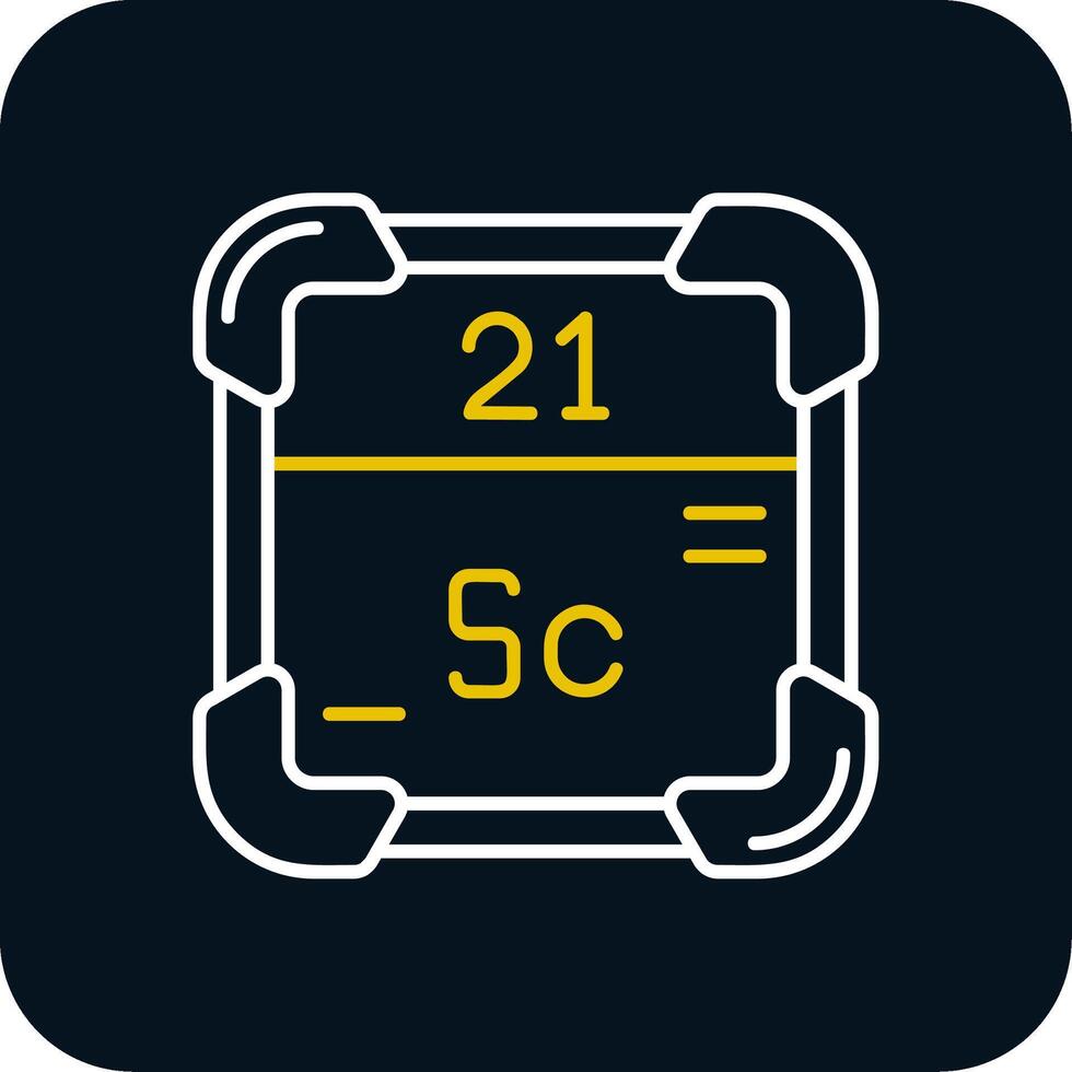 Scandium Line Yellow White Icon vector