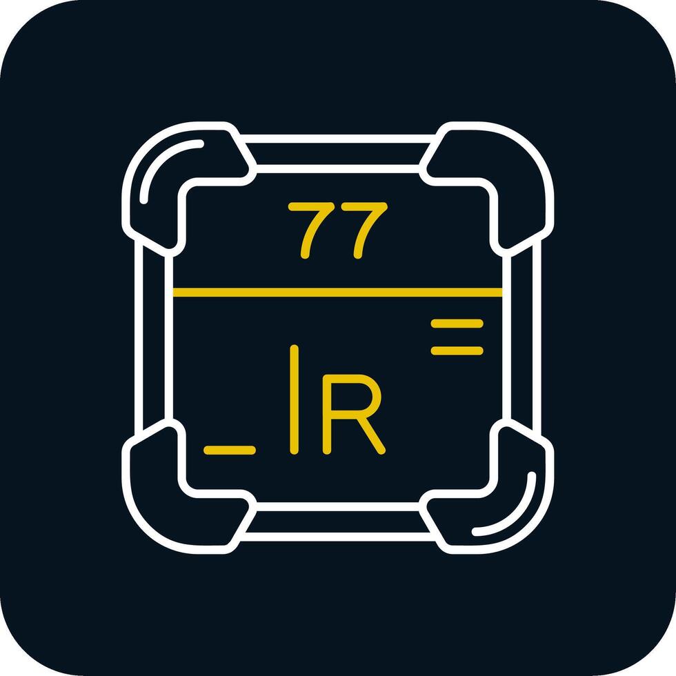 Iridium Line Yellow White Icon vector