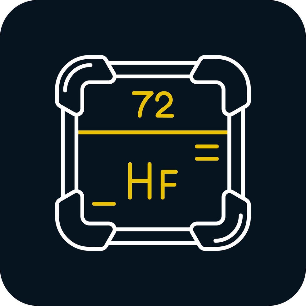 Hafnium Line Yellow White Icon vector