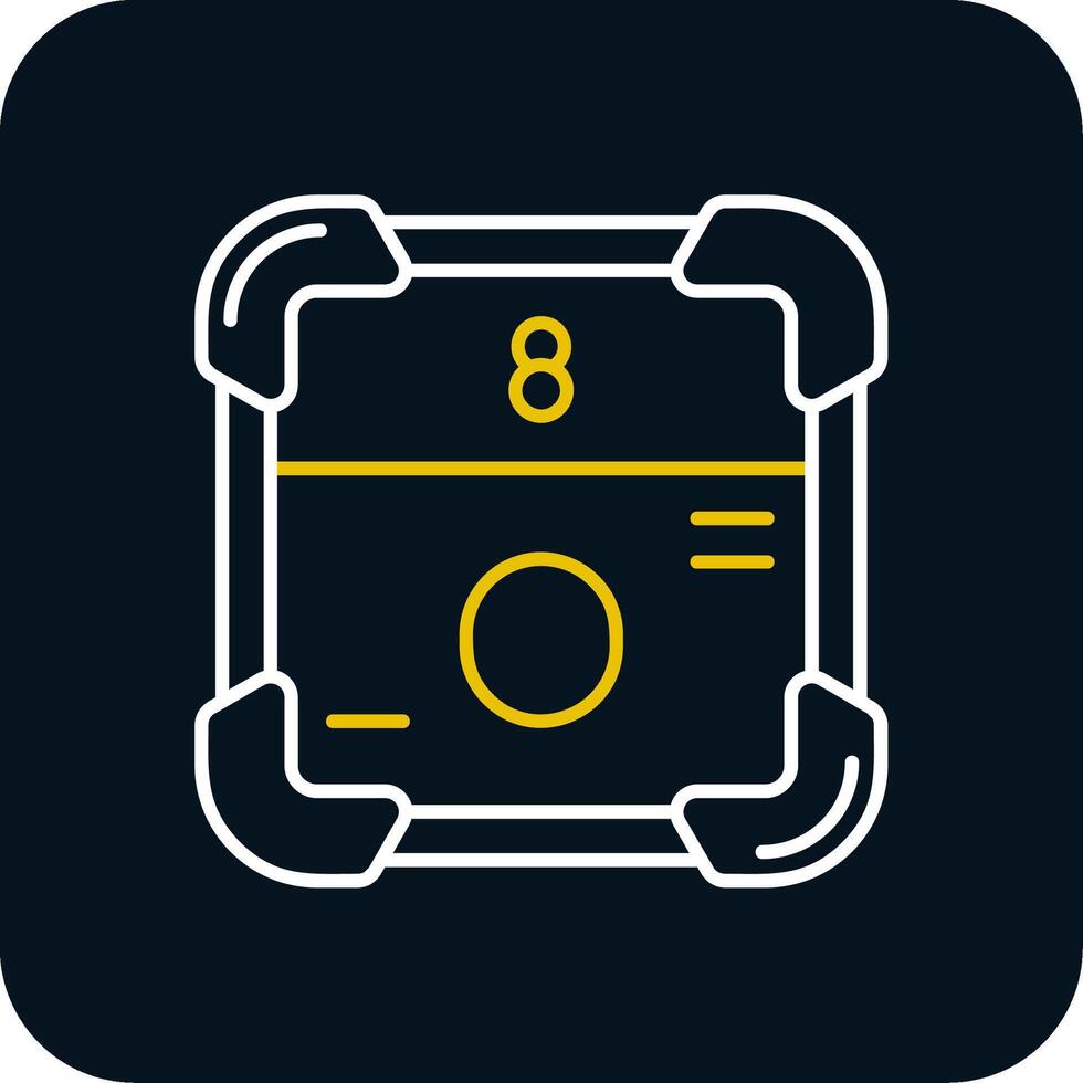 Oxygen Line Yellow White Icon vector