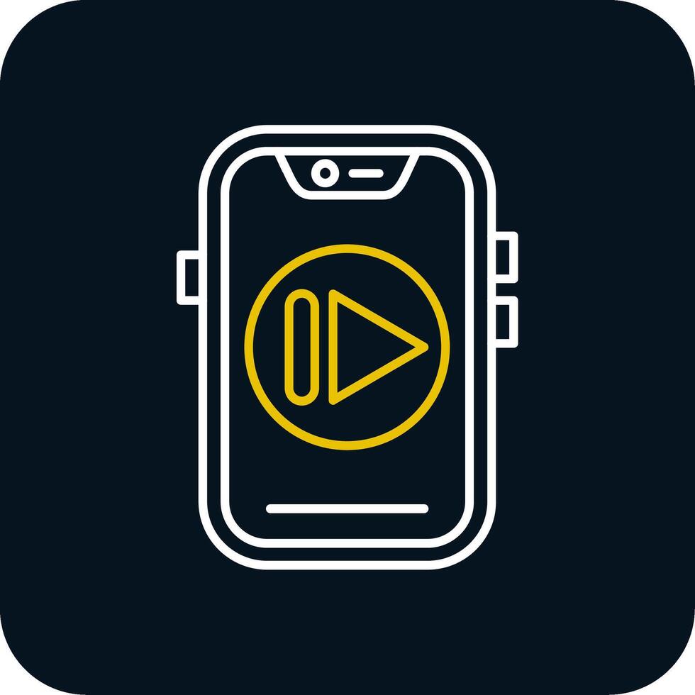 Next Line Yellow White Icon vector