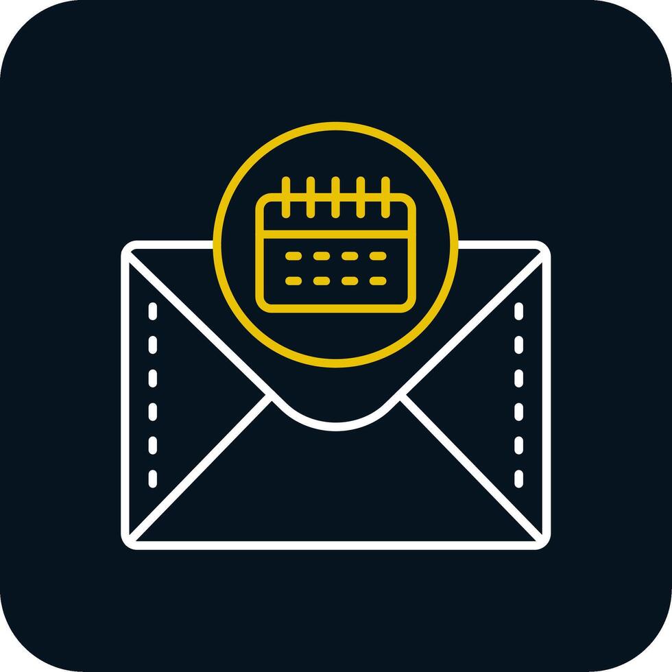 Calender Line Yellow White Icon vector