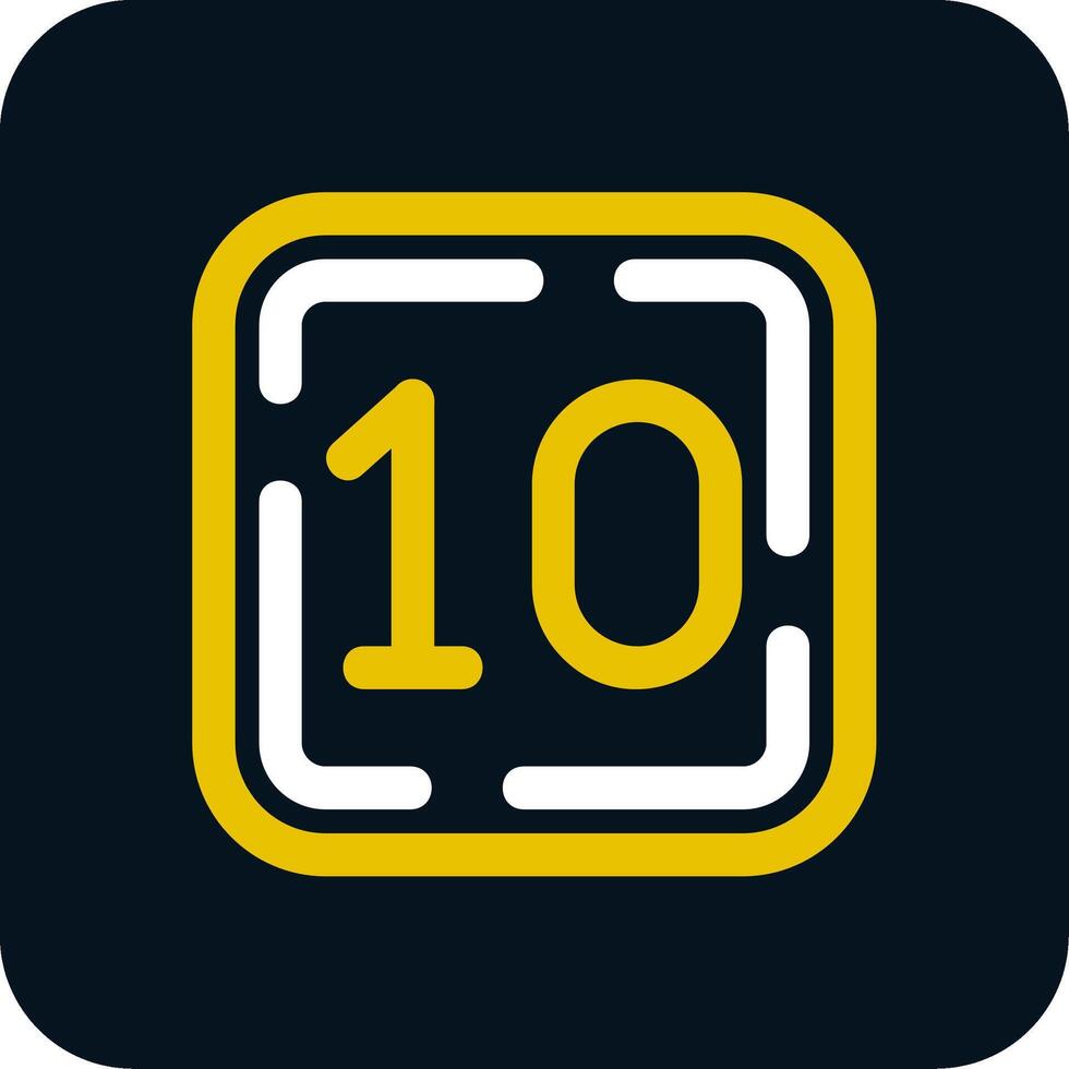 Ten Line Yellow White Icon vector