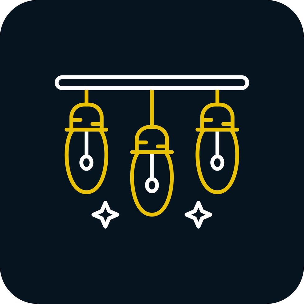 Lights Line Yellow White Icon vector