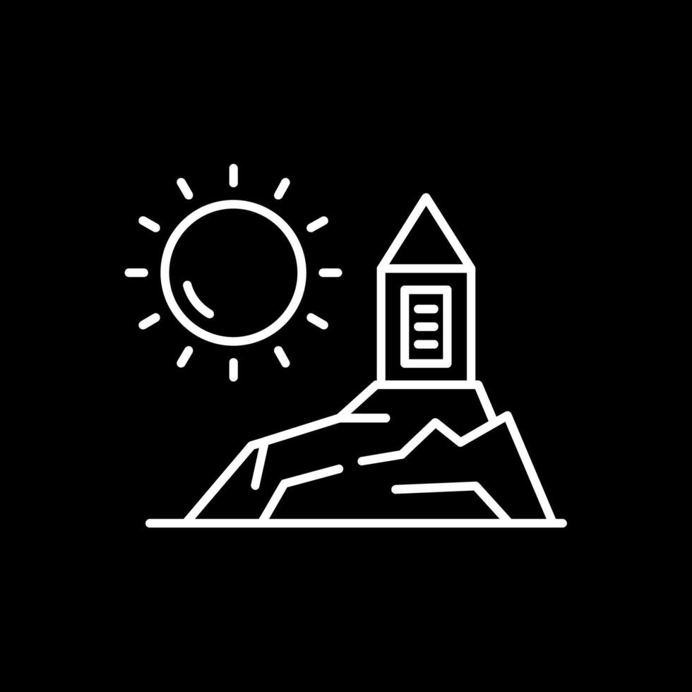 Mount arafat Line Inverted Icon vector
