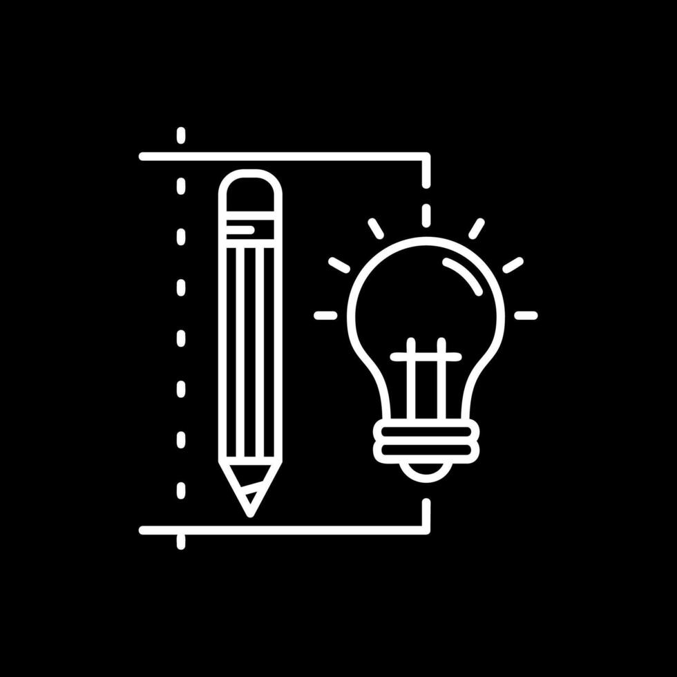 Design process Line Inverted Icon vector