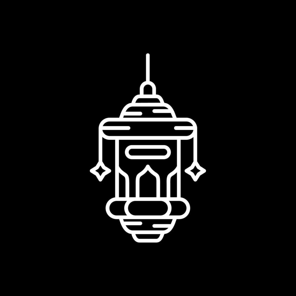 Oil lamp Line Inverted Icon vector