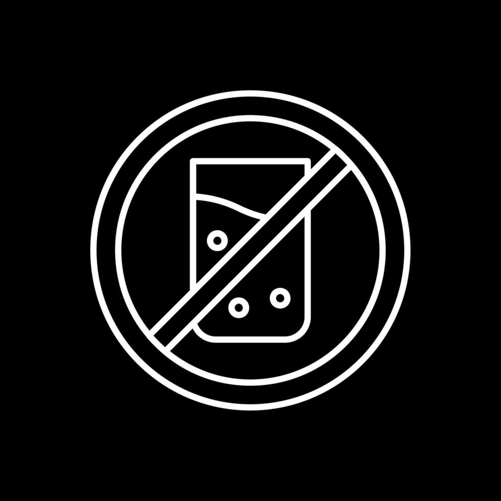 No drink Line Inverted Icon vector