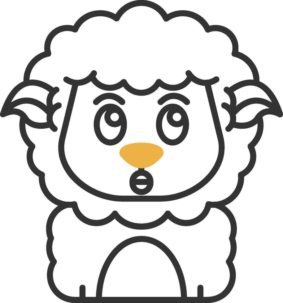 Surprised Skined Filled Icon vector