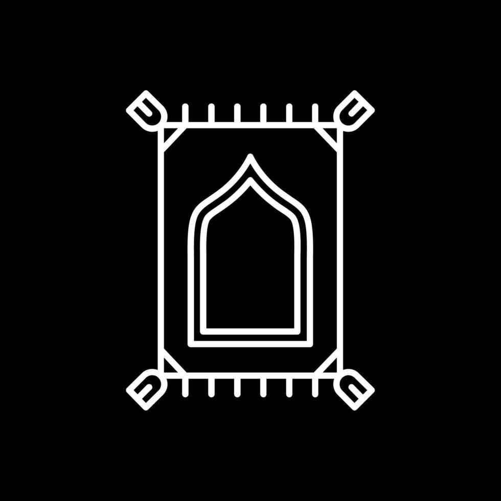 Prayer mate Line Inverted Icon vector