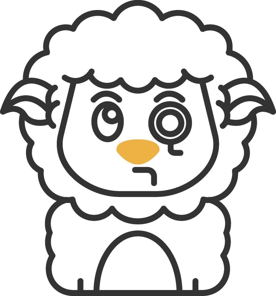 Monocle Skined Filled Icon vector