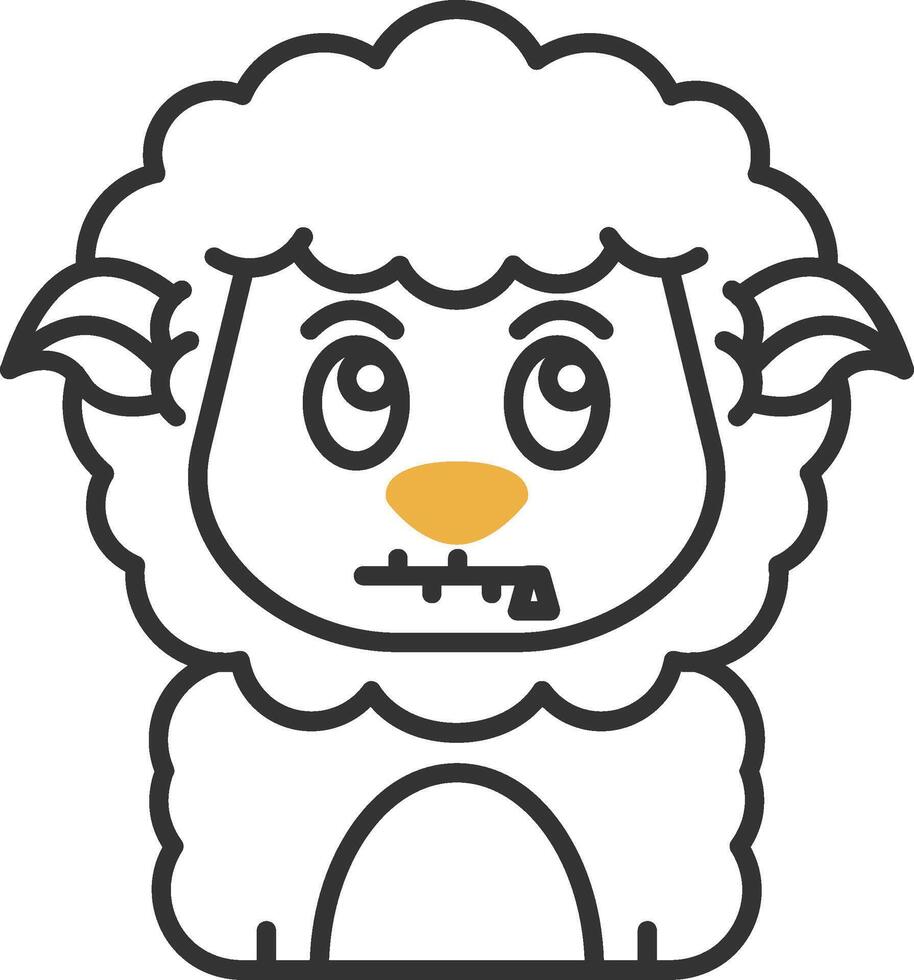 Zipped Skined Filled Icon vector