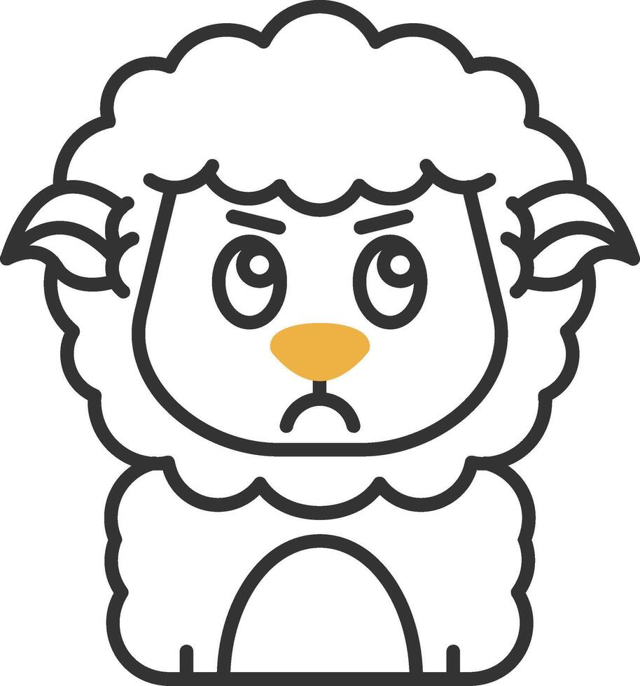 Angry Skined Filled Icon vector