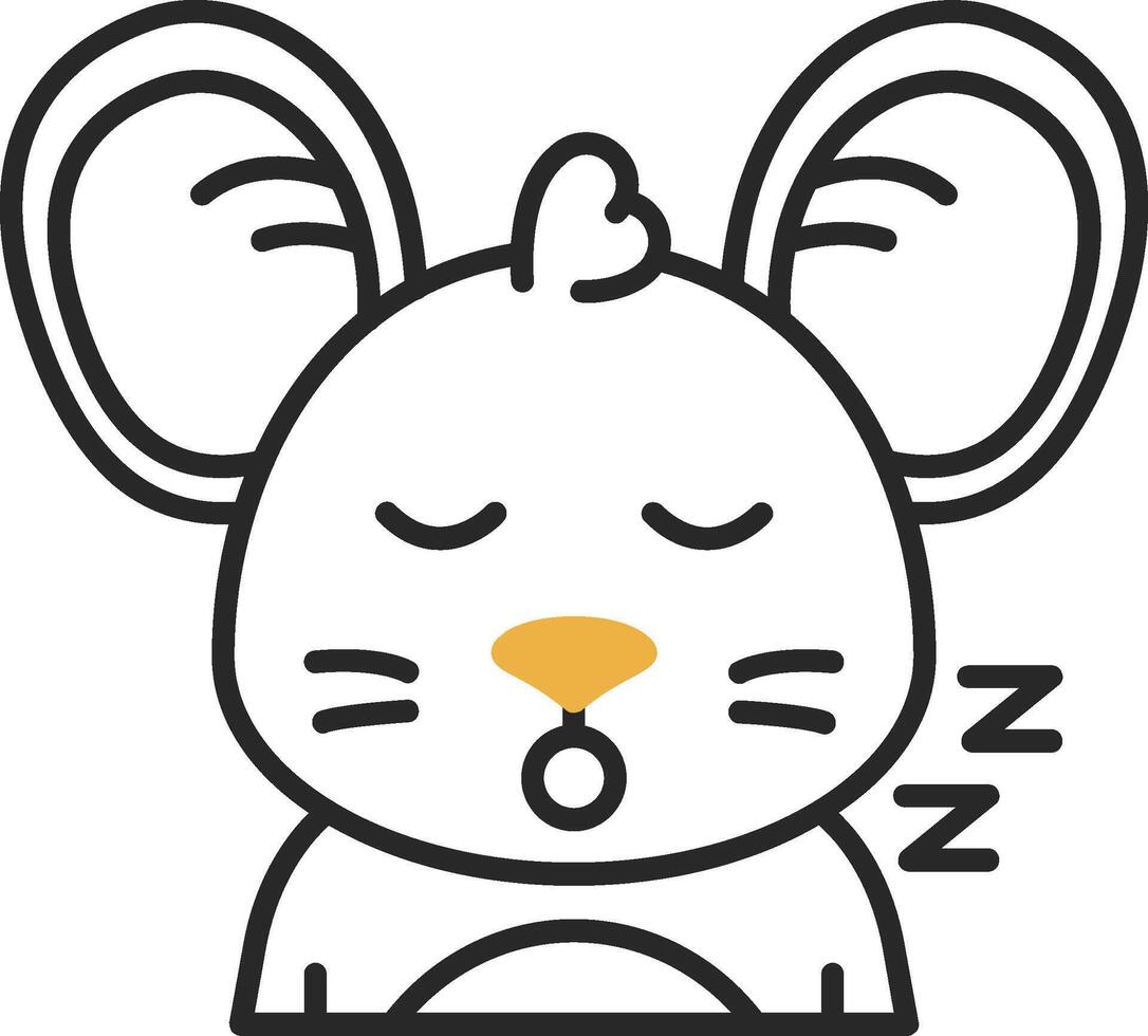 Sleep Skined Filled Icon vector