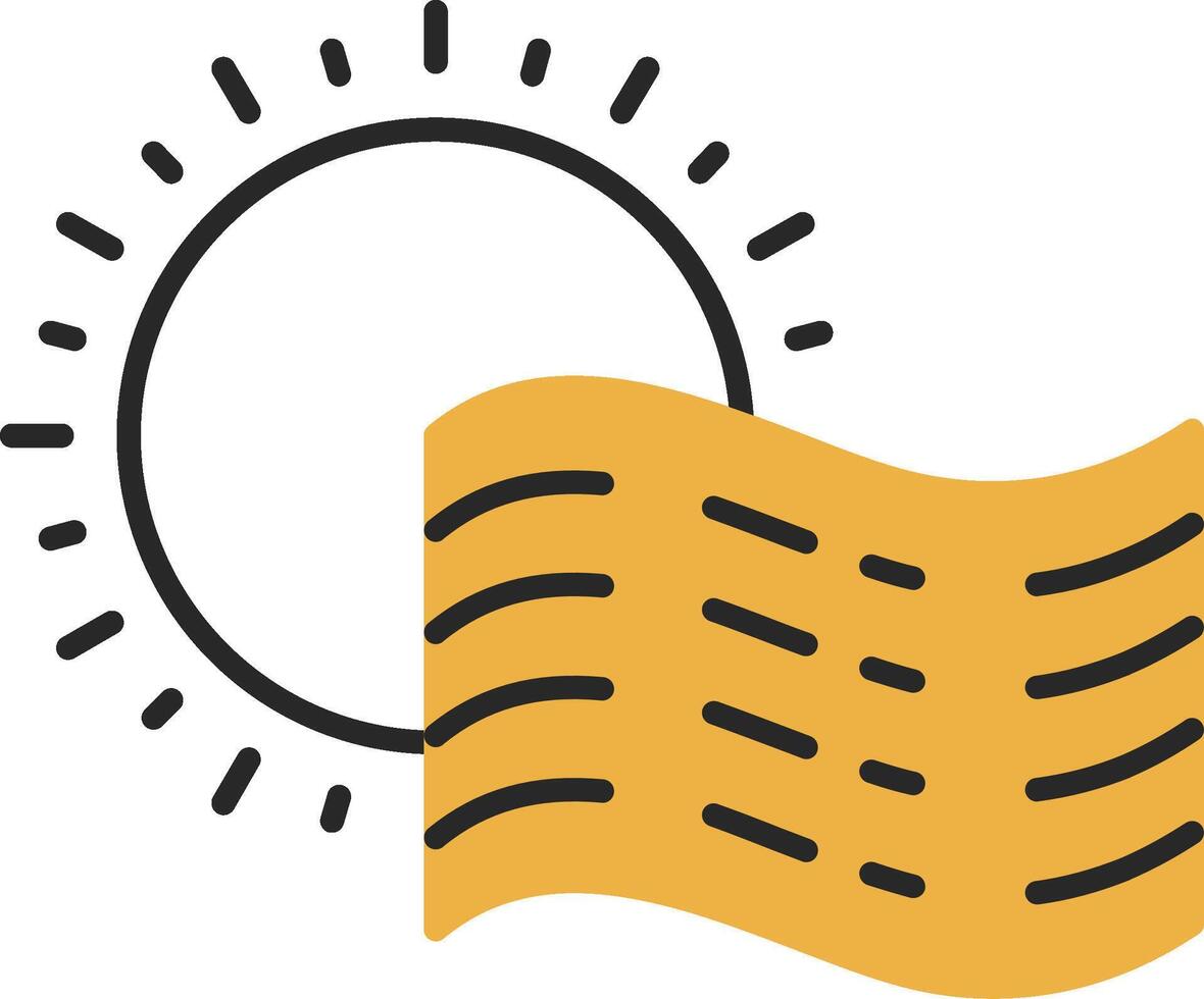 Fog Skined Filled Icon vector