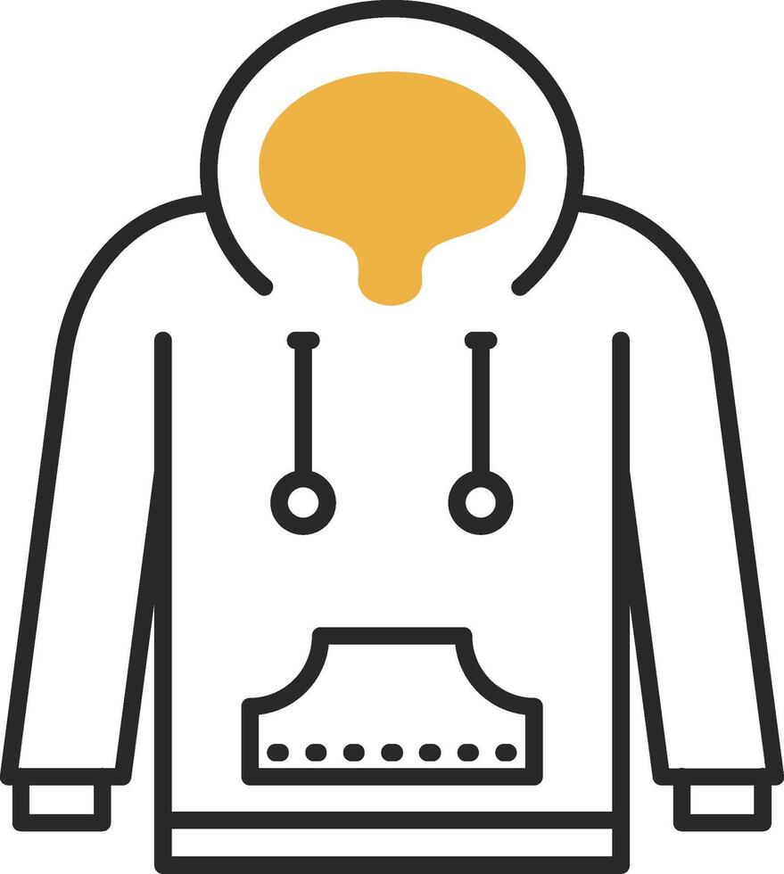 Hoodie Skined Filled Icon vector