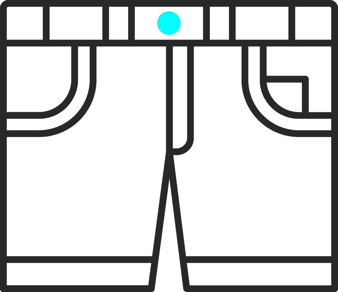 pantalones cortos desollado lleno icono vector