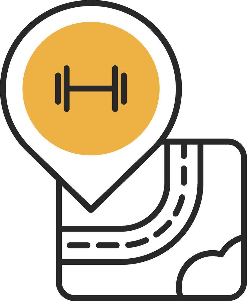 Gym Skined Filled Icon vector