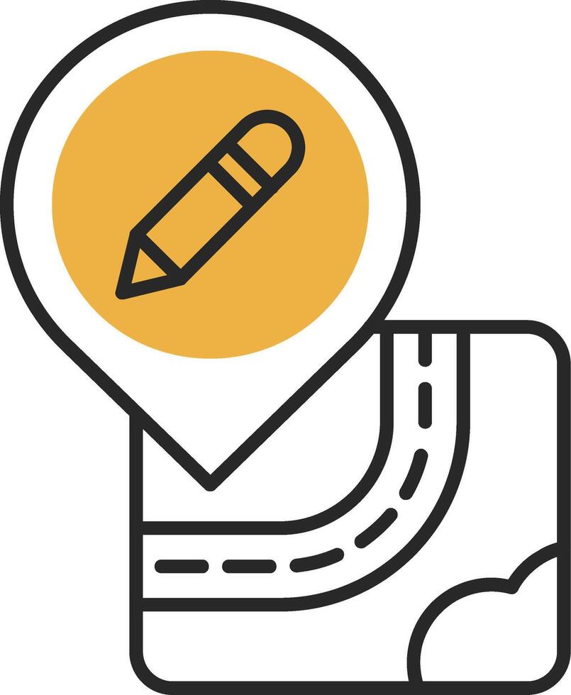 Edit Skined Filled Icon vector