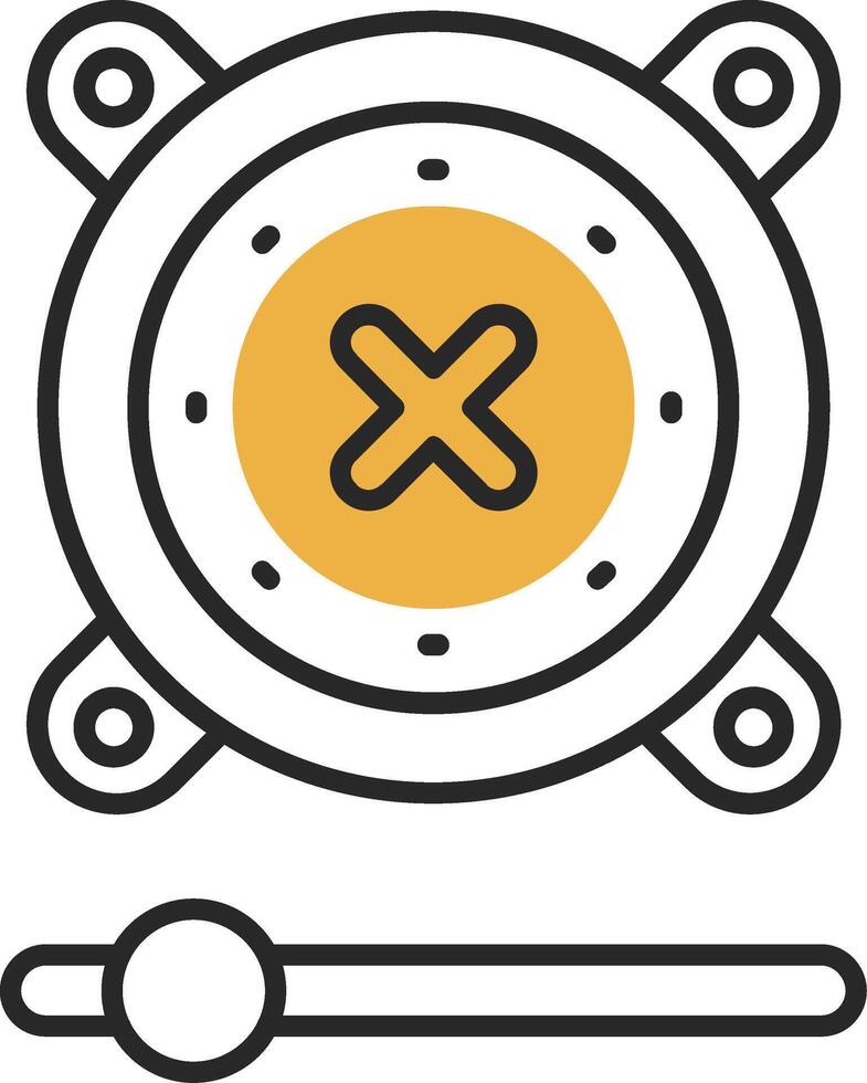 Speaker Skined Filled Icon vector