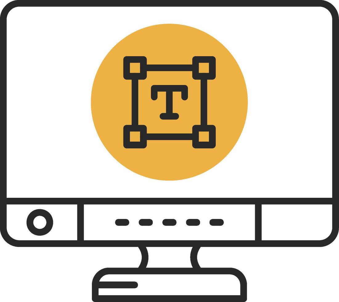 Type Skined Filled Icon vector
