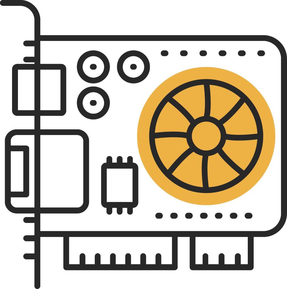 Card Skined Filled Icon vector